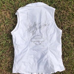 Harley Davidson White Vest!